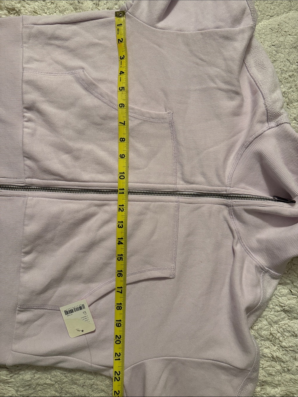 NWT Free People Movement High Jump Zip-Up Jacket in a light purple (rose wash) - Picture 5 of 7